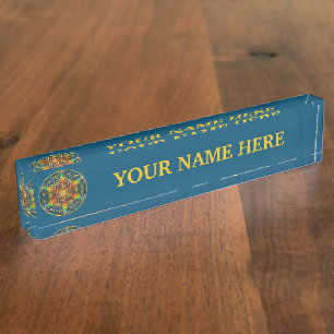 FLOWER OF LIFE - Fractal Blossom 1 Nameplate