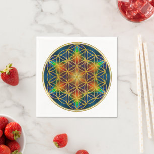 FLOWER OF LIFE - Fractal Blossom 1 Napkin