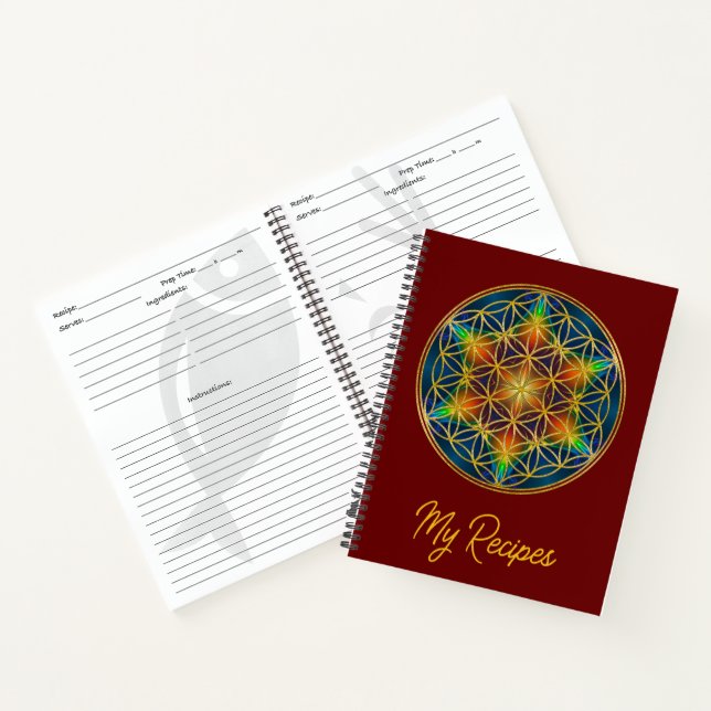 FLOWER OF LIFE - Fractal Blossom 1 Notebook (Inside)