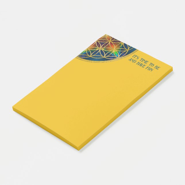 FLOWER OF LIFE - Fractal Blossom 1 Post-it Notes (Angled)