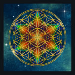 FLOWER OF LIFE - Fractal Blossom 1 Poster<br><div class="desc">Spirit Symbol Design by EDDA Fröhlich / EDDArt | The Flower of Life (Blume des Lebens) is the original language of the universe; shapes, geometry, numbers and proportions. It radiates harmony and perfection of the holy geometry and stands for infinity and perfect order. You miss other colours or products with...</div>