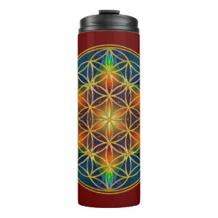 FLOWER OF LIFE - Fractal Blossom 1 Thermal Tumbler