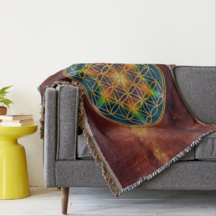 FLOWER OF LIFE - Fractal Blossom 1 Throw Blanket