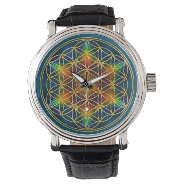 FLOWER OF LIFE - Fractal Blossom 1 Watch (Front)