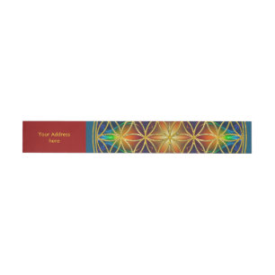 FLOWER OF LIFE - Fractal Blossom 1 Wraparound Address Label