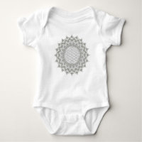 Flower of Life - Fractal Mandala grey green