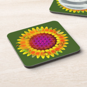 Flower Of Life - Geometric Blossom 4 Coaster