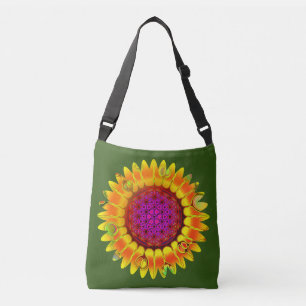 Flower Of Life - Geometric Blossom 4 Crossbody Bag