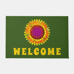 Flower Of Life - Geometric Blossom 4 Doormat