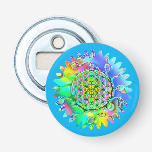 Flower Of Life - Geometric Blossom 5 Bottle Opener