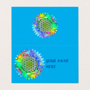 Flower Of Life - Geometric Blossom 5 Business Card