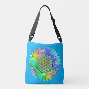 Flower Of Life - Geometric Blossom 5 Crossbody Bag