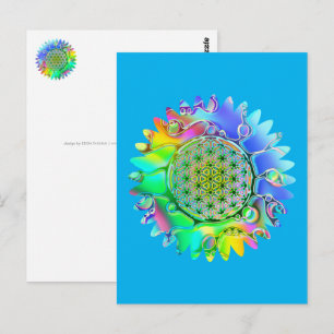 Flower Of Life - Geometric Blossom 5 Postcard