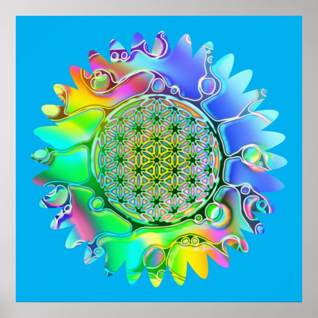 Flower Of Life - Geometric Blossom 5 Poster (Front)