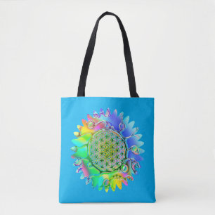 Flower Of Life - Geometric Blossom 5 Tote Bag