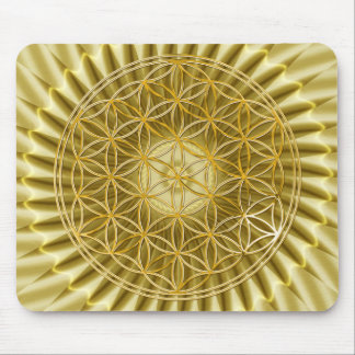 Flower Of Life | gold, big, light Mouse Pad