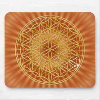 Flower Of Life | gold, big Mouse Pad
