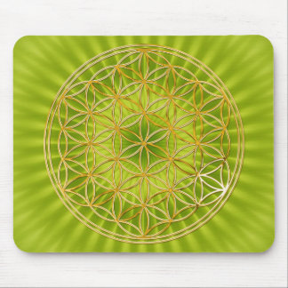 Flower Of Life | gold, big Mouse Pad