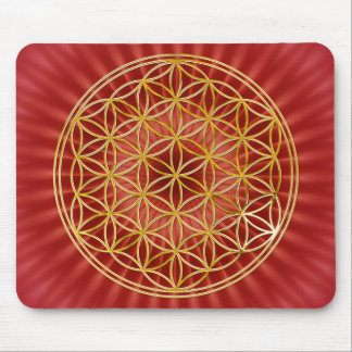 Flower Of Life | gold, big Mouse Pad