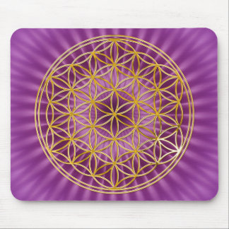 Flower Of Life | gold, big, violet Mouse Pad