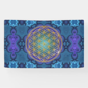 Flower Of Life - gold - fractal 1 Banner
