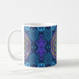 Flower Of Life - gold - fractal 1 Coffee Mug