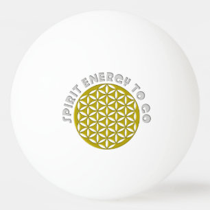 Flower Of Life gold punched - Spirit Enery to go Ping Pong Ball