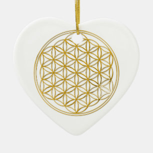 Flower Of Life gold, small Ceramic Ornament