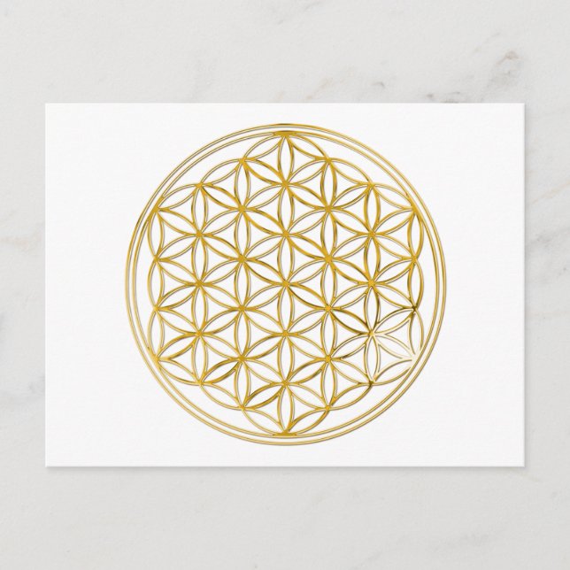 Flower Of Life | gold, small Postcard (Front)