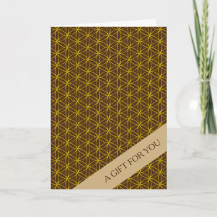 FLOWER OF LIFE - gold style pattern Card