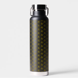 FLOWER OF LIFE - gold style pattern Water Bottle