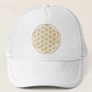 FLOWER OF LIFE - gold Trucker Hat