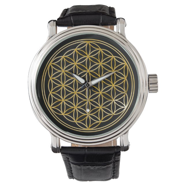Flower of Life - gold Watch (Front)