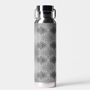 FLOWER OF LIFE - grey mix pattern Water Bottle