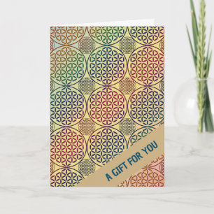 FLOWER OF LIFE - grunge pattern 1 Card