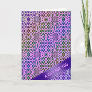 FLOWER OF LIFE - grunge pattern 3 Card