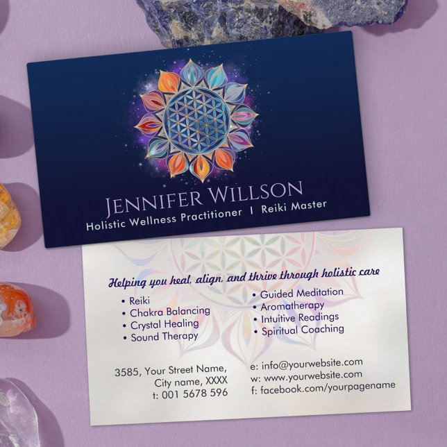 Flower of life in lotus business card (Creator Uploaded)