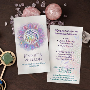 Flower of life in lotus business card