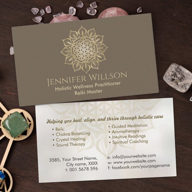 Flower of life in lotus business card (Creator Uploaded)