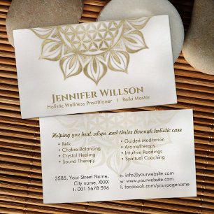 Flower of life in lotus business card