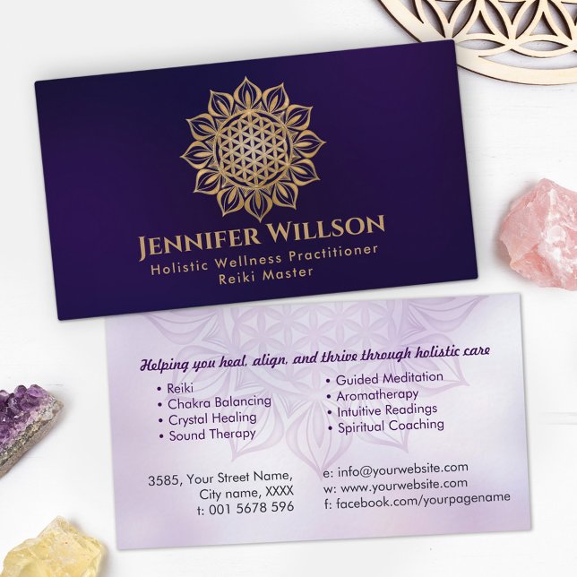 Flower of life in lotus business card (Creator Uploaded)