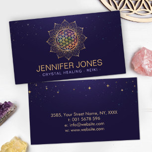 Flower of life in lotus business card