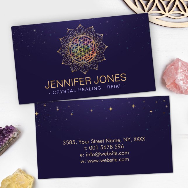 Flower of life in lotus  business card (Creator Uploaded)