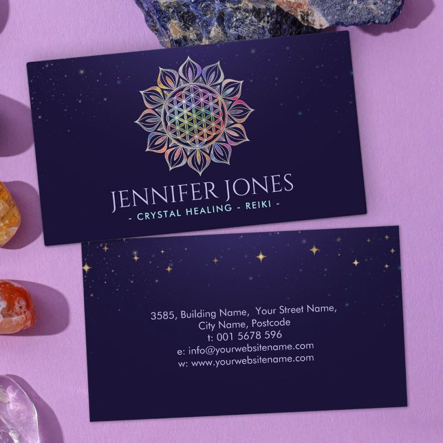 Flower of life in lotus  business card (Creator Uploaded)