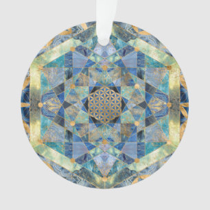 Flower of Life in Sacred Geometry Marble Ornament