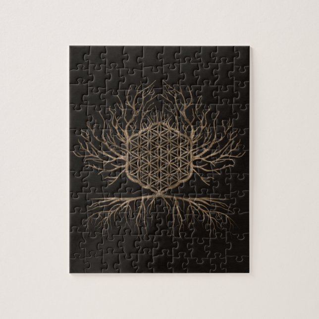 Flower of Life in Tree of life Jigsaw Puzzle (Vertical)