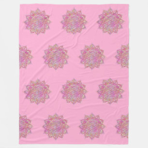 Flower Of Life - India Mandala 7 Fleece Blanket
