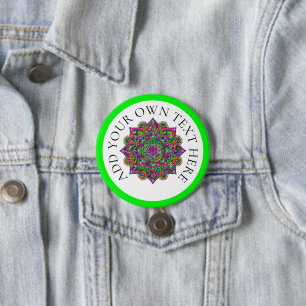 Flower Of Life - Indian Mandala 1 7.5 Cm Round Badge