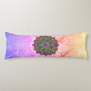 Flower Of Life - Indian Mandala 1 Body Cushion