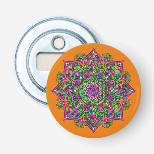Flower Of Life - Indian Mandala 1 Bottle Opener